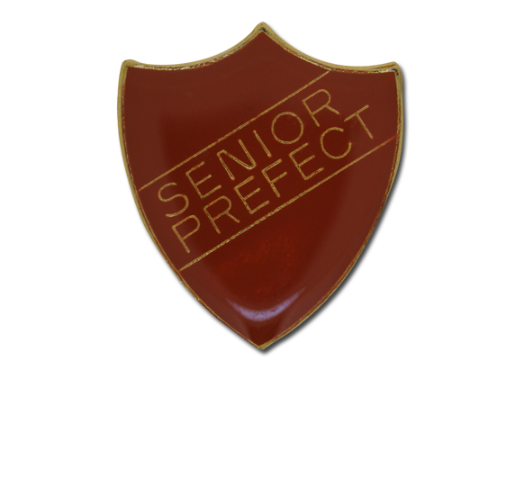 Senior Prefect Enamelled Shield Badge