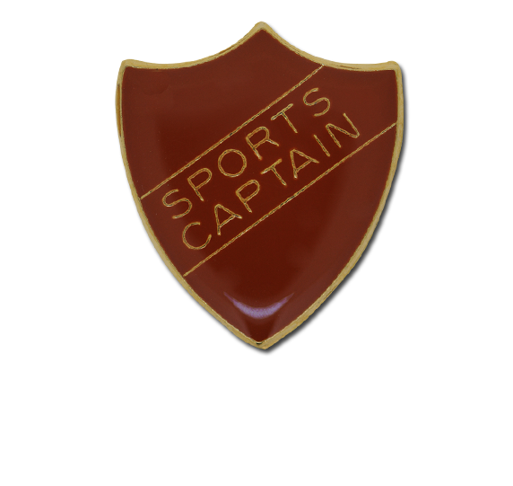 Sports Captain Enamelled Shield Badge