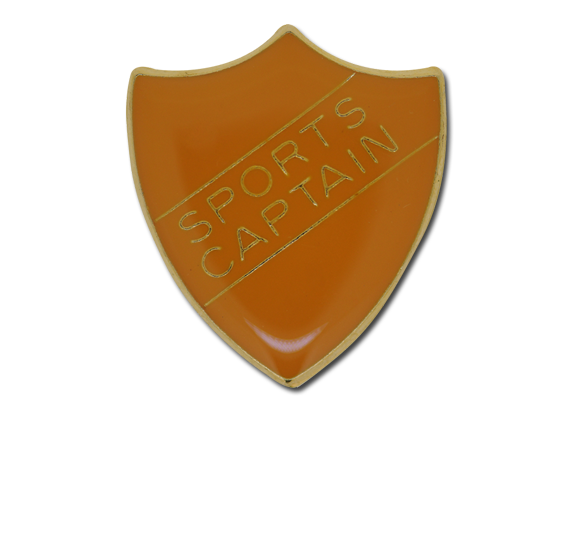 Sports Captain Enamelled Shield Badge