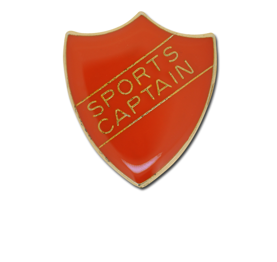 Sports Captain Enamelled Shield Badge