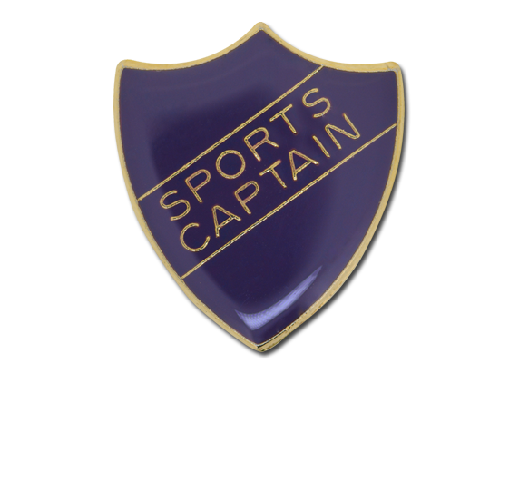 Sports Captain Enamelled Shield Badge