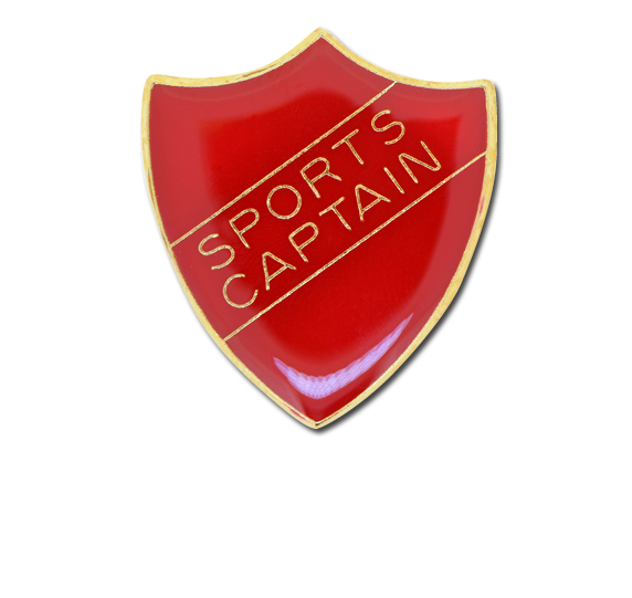 Sports Captain Enamelled Shield Badge