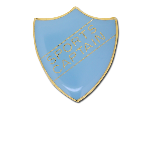 Sports Captain Enamelled Shield Badge