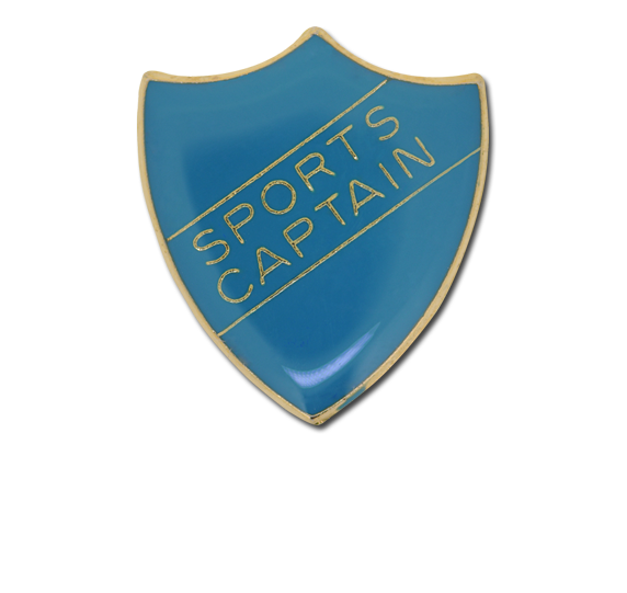 Sports Captain Enamelled Shield Badge