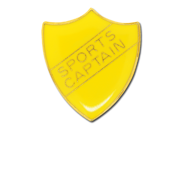 Sports Captain Enamelled Shield Badge