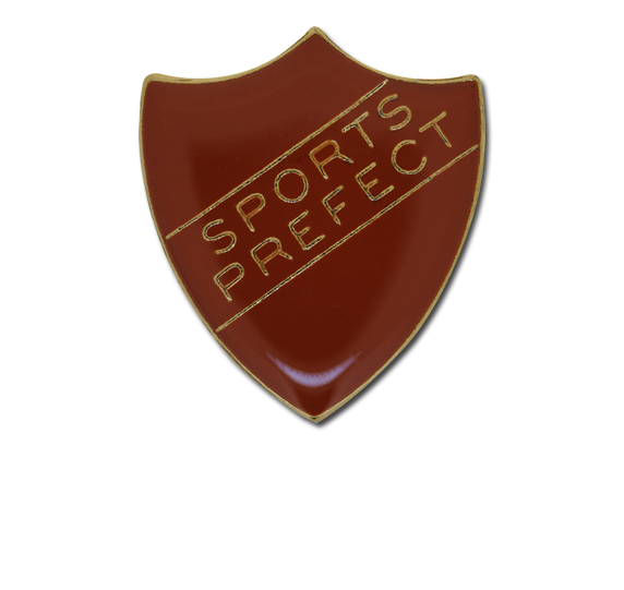 Sports Prefect Enamelled Shield Badge