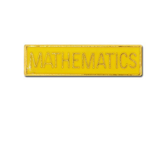 Mathematics Small Bar Badge