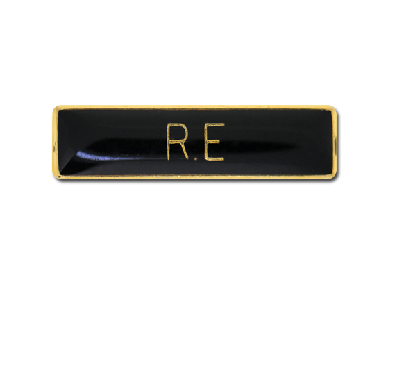 R.E Small Bar Badge