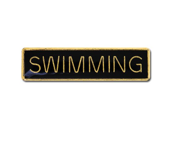 Swimming Small Bar Badge