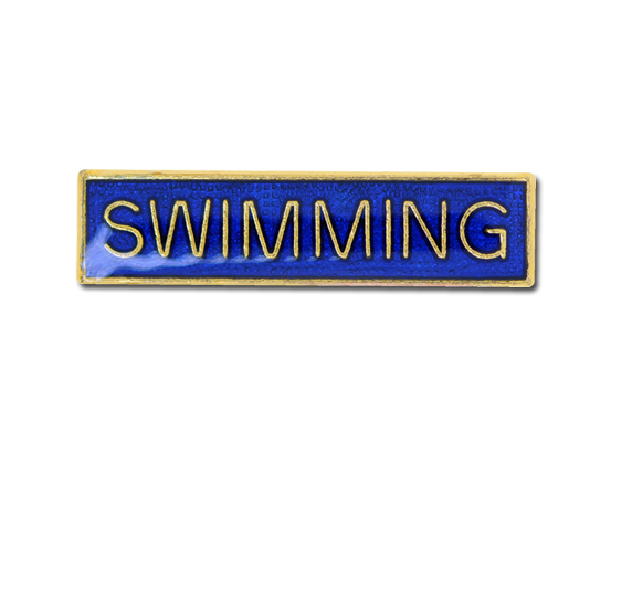 Swimming Small Bar Badge