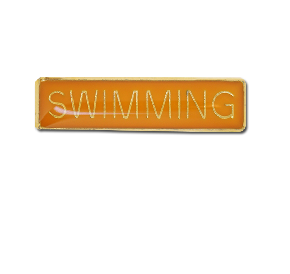 Swimming Small Bar Badge