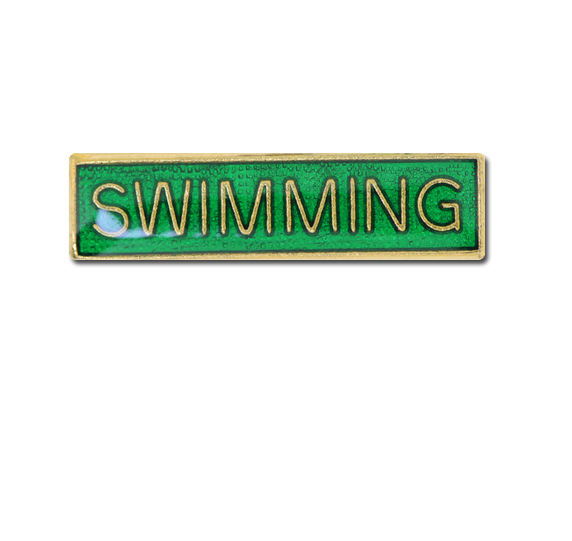 Swimming Small Bar Badge