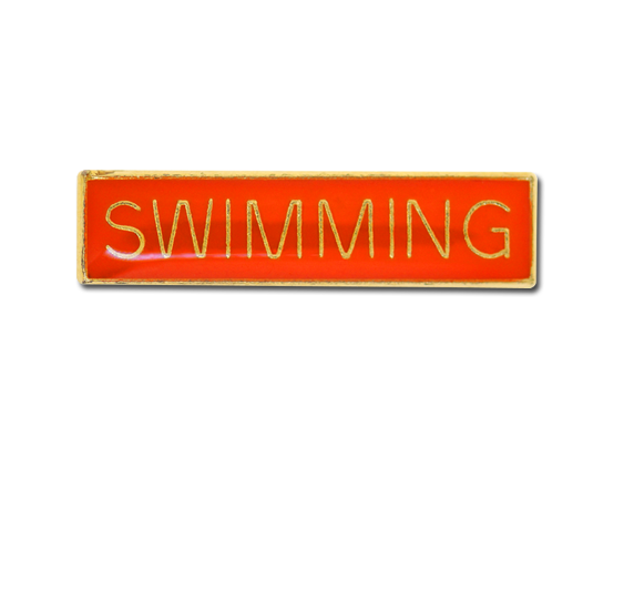 Swimming Small Bar Badge