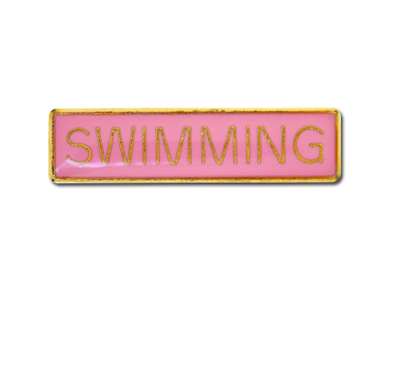 Swimming Small Bar Badge