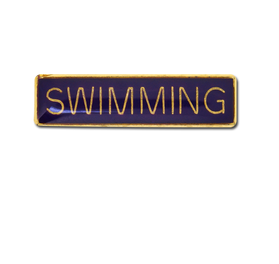 Swimming Small Bar Badge