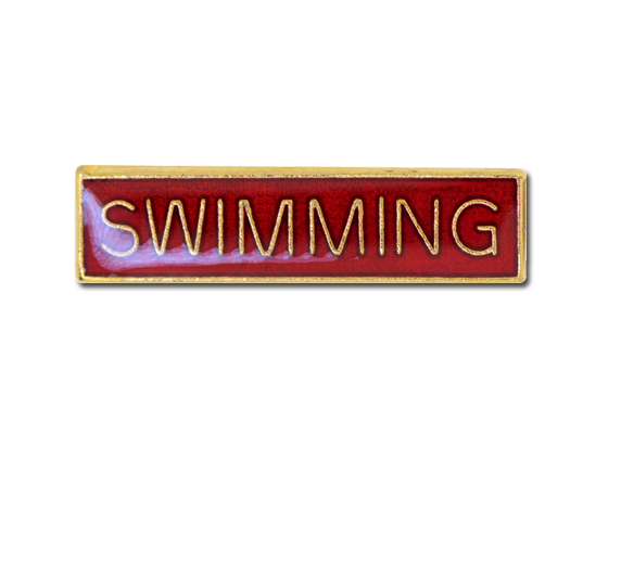 Swimming Small Bar Badge