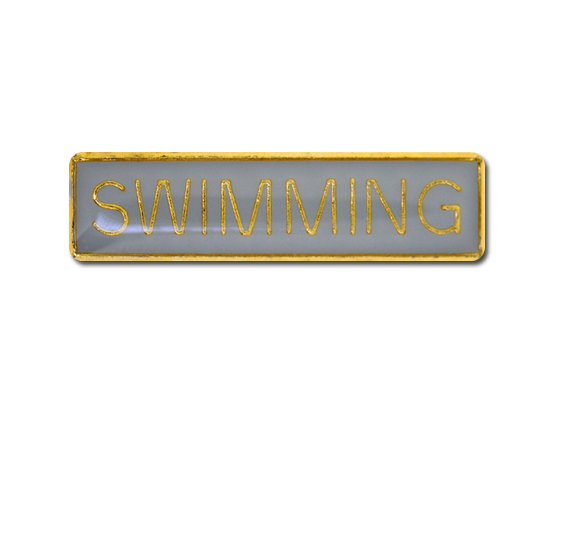 Swimming Small Bar Badge