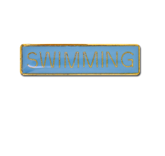 Swimming Small Bar Badge