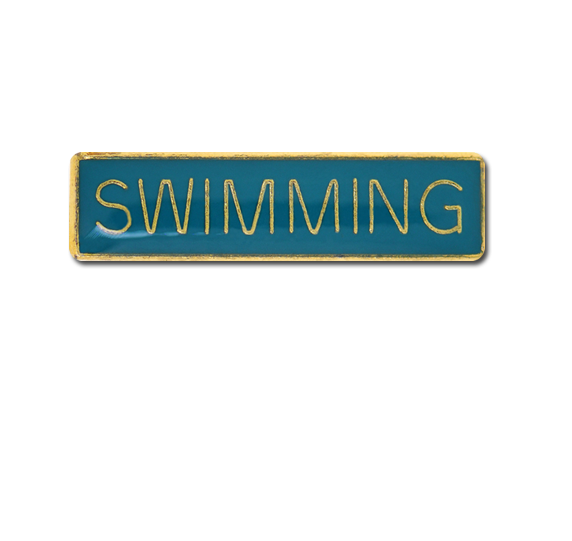 Swimming Small Bar Badge