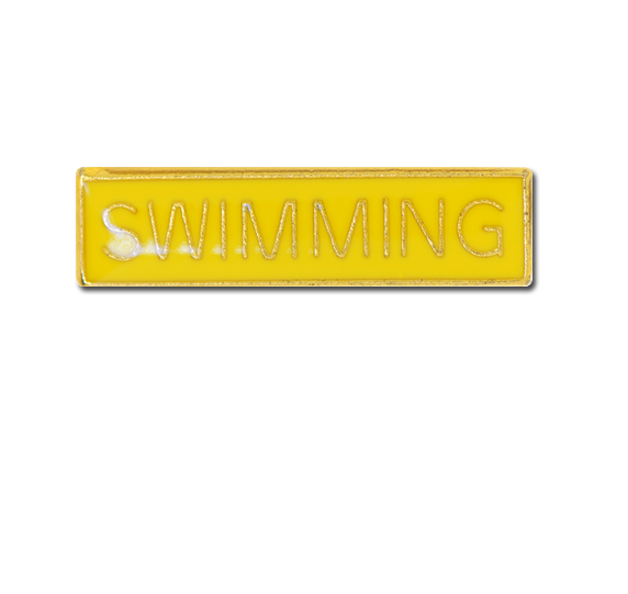 Swimming Small Bar Badge