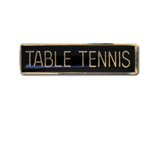 Table Tennis Small Bar Badge