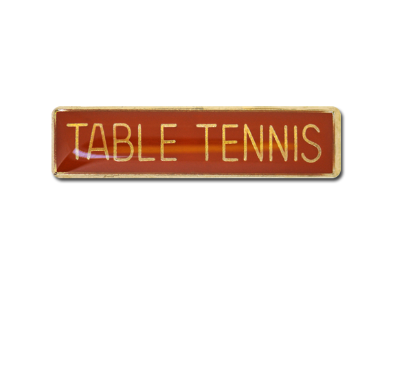 Table Tennis Small Bar Badge