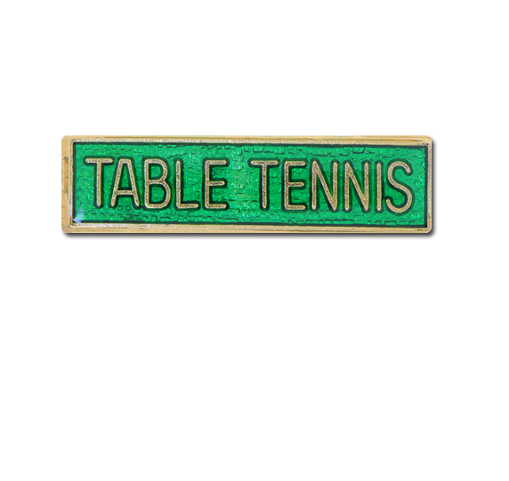 Table Tennis Small Bar Badge