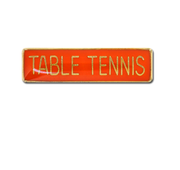 Table Tennis Small Bar Badge