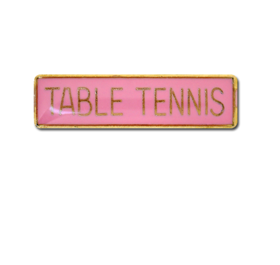 Table Tennis Small Bar Badge