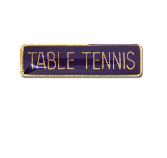 Table Tennis Small Bar Badge