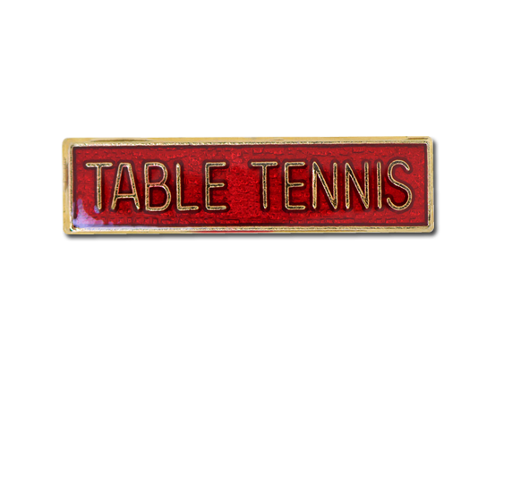 Table Tennis Small Bar Badge