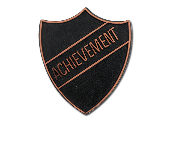 Achievement Metal Shield Badge