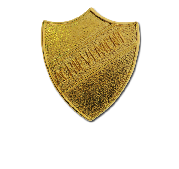 Achievement Metal Shield Badge