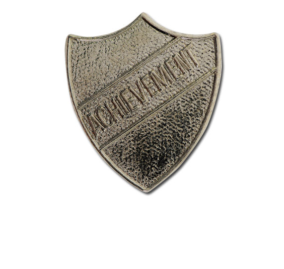 Achievement Metal Shield Badge