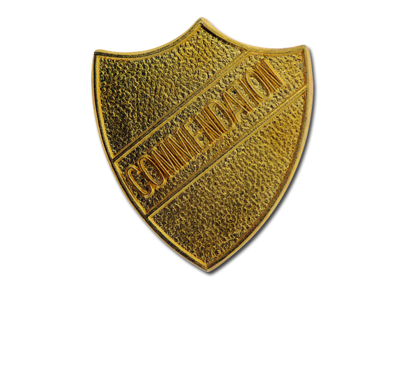 Commendation Metal Shield Badge