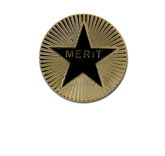 Enamelled Merit Round Badge