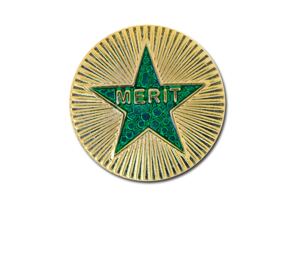 Enamelled Merit Round Badge