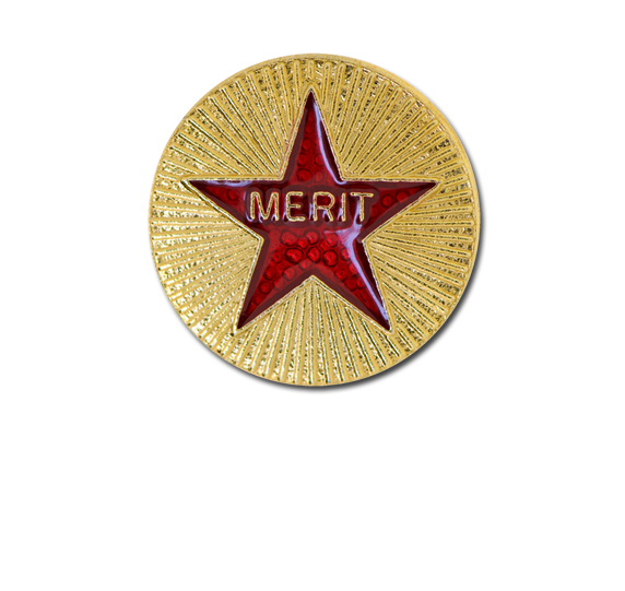 Enamelled Merit Round Badge