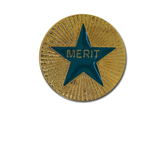 Enamelled Merit Round Badge