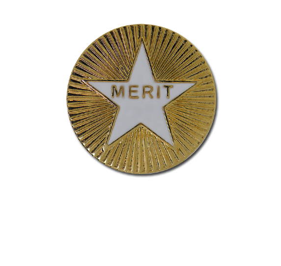 Enamelled Merit Round Badge
