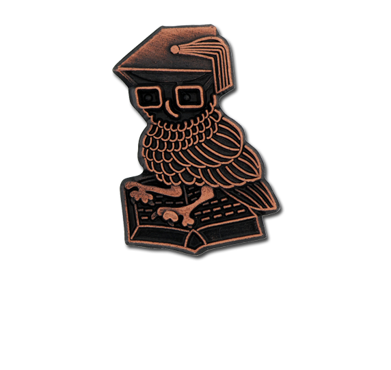 Studious Owl Unique Badge