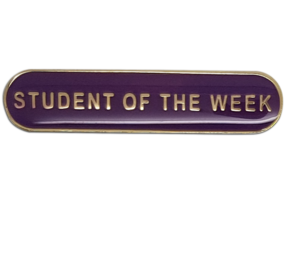 Student of the Week Rounded Bar Badge