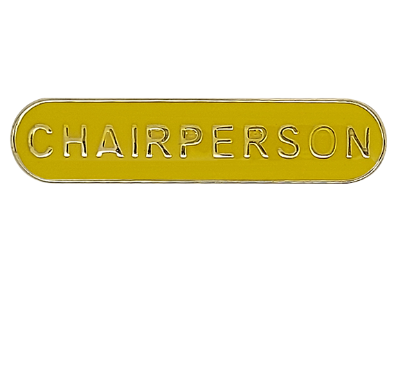 Chairperson Rounded Edge Bar Badge