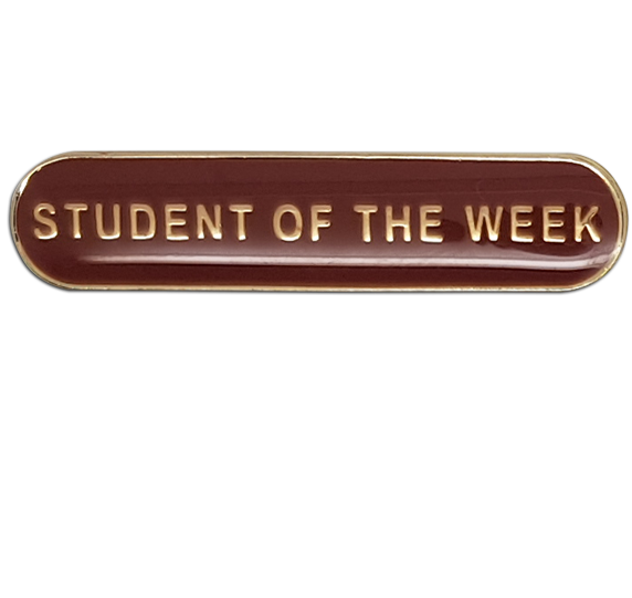 Student of the Week Rounded Bar Badge
