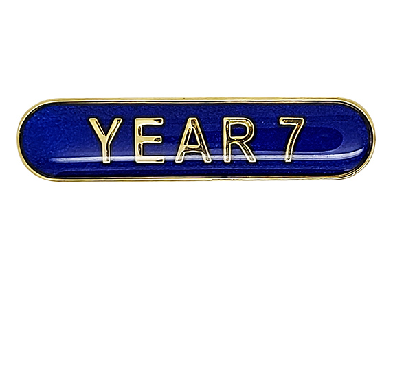 Year 7 Rounded Edge Bar Badge