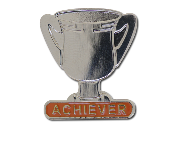 Achiever Trophies - Silver Trophy Badge