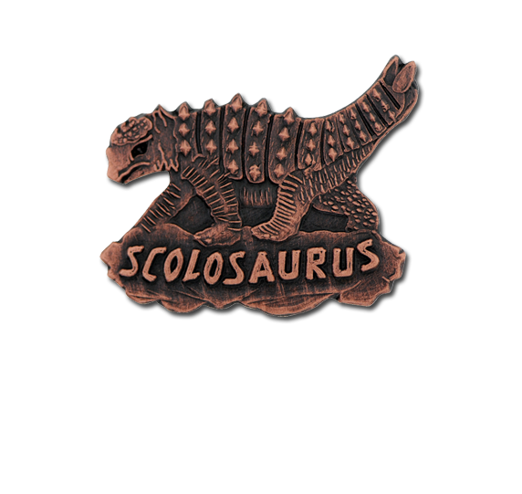 Scholosaurus Dinosaur Unique Badge