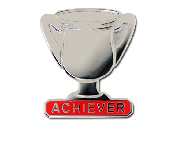 Achiever Trophies - Silver Trophy Badge